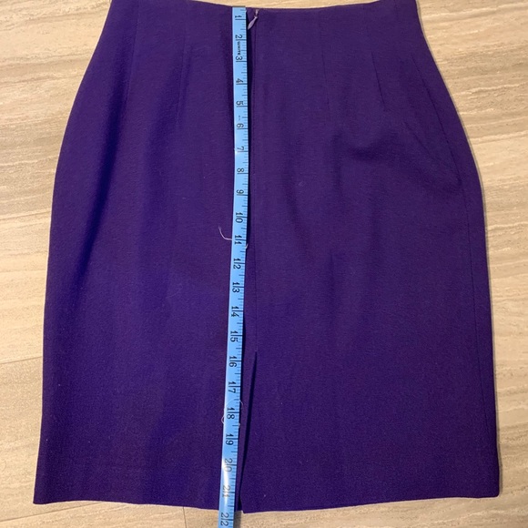 Vintage Wool Purple Pencil Skirt - Picture 7 of 7